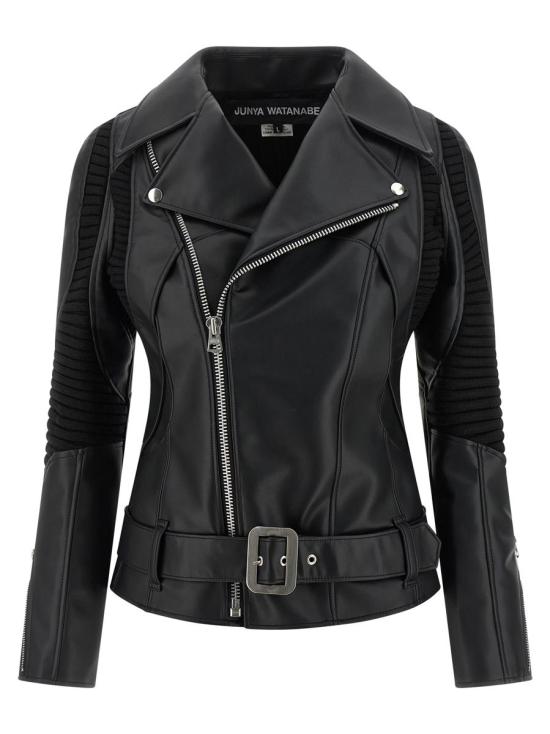 25FW 와타나베 준야 가죽 자켓 JPJ0071 Black