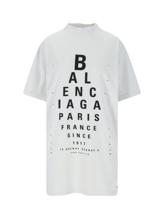 25SS 발렌시아가 옵틱컬 오버사이즈 티셔츠 811688 TRVU69081 White