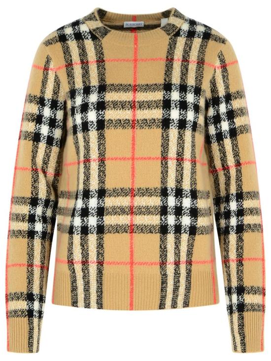 25FW 버버리 체크 울 스웨터 8116946 B9368 Brown