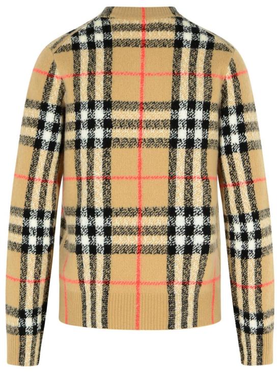 25FW 버버리 체크 울 스웨터 8116946 B9368 Brown - BURBERRY