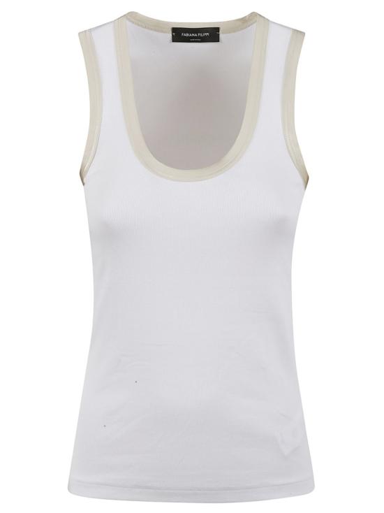 25SS 파비아나 필리피 민소매 티셔츠 JED275F606L39621 White