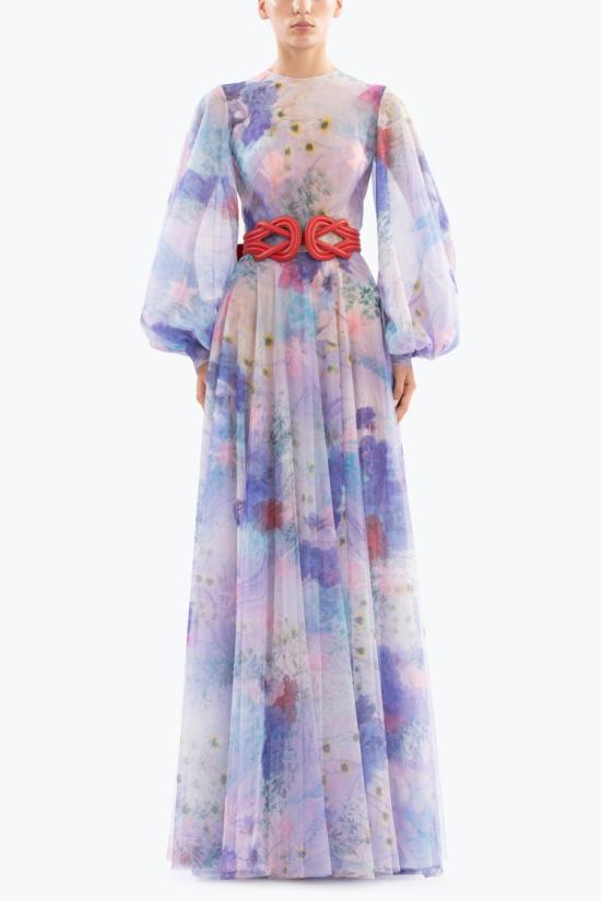  사이드 코베이시 롱 원피스 플로럴 프린트 롱 드레스 - SAIID KOBEISY