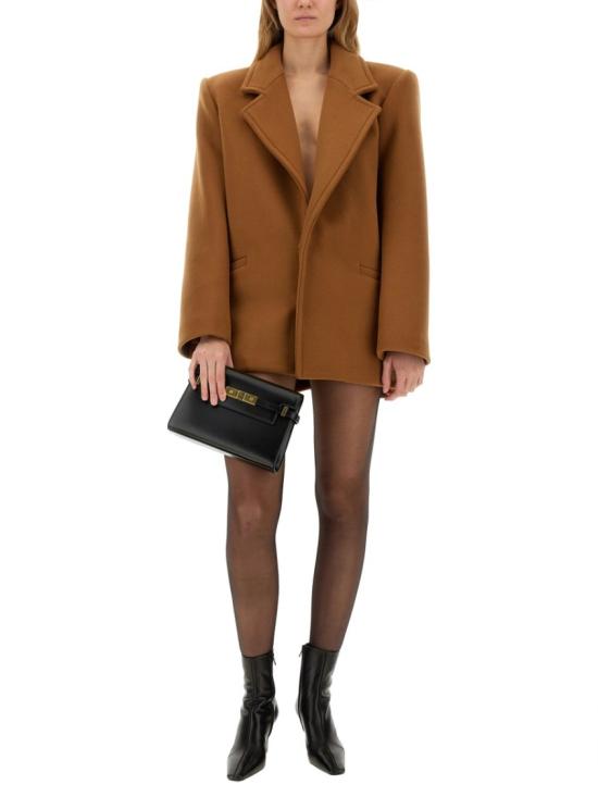  생로랑 코트 808239 Y060R2577 Brown - SAINT LAURENT