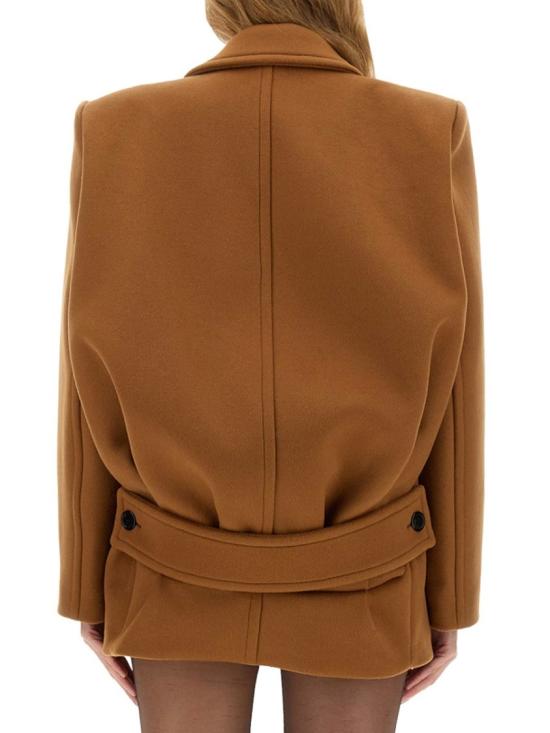  생로랑 코트 808239 Y060R2577 Brown - SAINT LAURENT