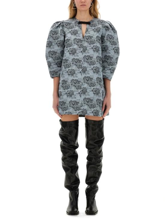 25SS 가니 보타니컬 자카드 A라인 미니 원피스 W0040 628 Blue