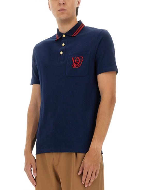  발렌티노 가라바니 폴로 티셔츠 7V3MH04AB18 D51 Blue - VALENTINO GARAVANI