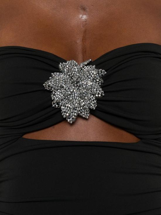 25FW 아멘쿠튀르 미디 원피스 AMW25517 920 Black - AMEN COUTURE