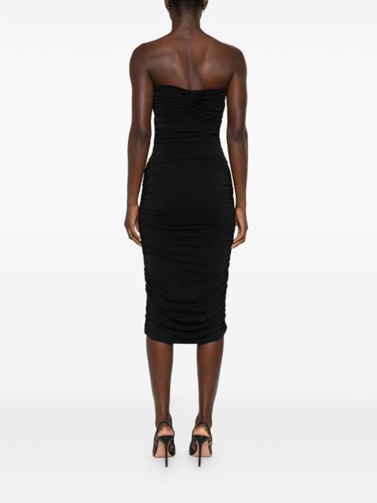 25FW 아멘쿠튀르 미디 원피스 AMW25517 920 Black - AMEN COUTURE