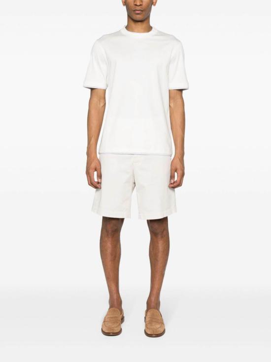 26SS 브루넬로 쿠치넬리 자수 로고 티셔츠 M0B137427CA819 White - BRUNELLO CUCINELLI