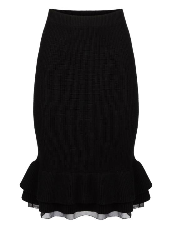 25FW 니나리찌 숏 스커트 25AMJU005ML0581 U9000 Black