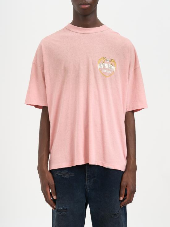 25FW 리프레젠트 반팔 티셔츠 MMLM10017124 Pink
