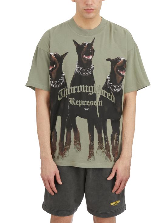 26SS 리프레젠트 반팔 티셔츠 MMLM41135066 Green