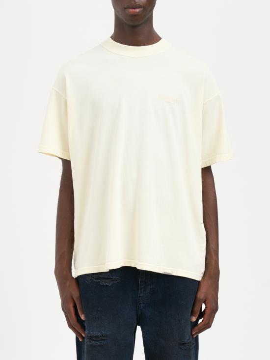 26SS 리프레젠트 반팔 티셔츠 MOCM4111430 Cream