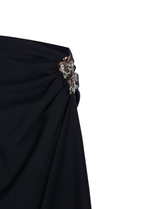 25FW 드리스 반 노튼 미디 스커트 010880 2193 509 NAVY - DRIES VAN NOTEN