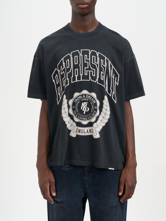25FW 리프레젠트 반팔 티셔츠 MMLM10017004 Black