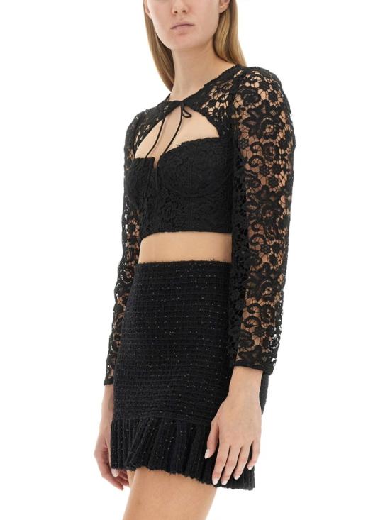  셀프 포트레이트 긴팔 티셔츠 AW23002TB BLACK Black - SELF PORTRAIT