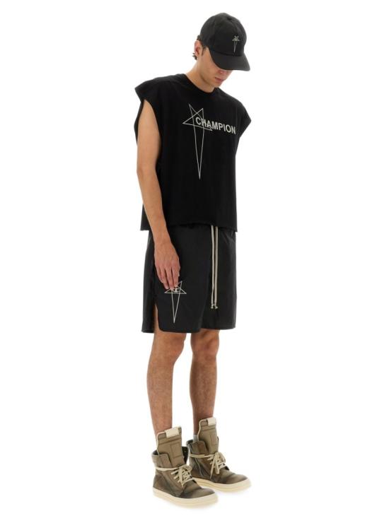  릭오웬스 x 챔피온 숏팬츠 CM01E1681 CHNY09 Black - RICK OWENS X CHAMPIONS