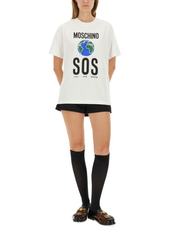 25FW 모스키노 탑 07135441 1001 White - MOSCHINO