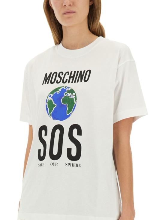 25FW 모스키노 탑 07135441 1001 White - MOSCHINO
