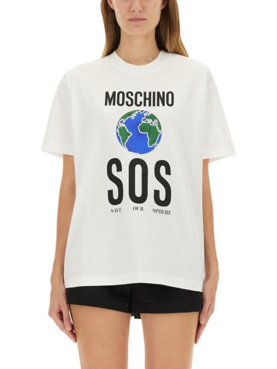 25FW 모스키노 탑 07135441 1001 White