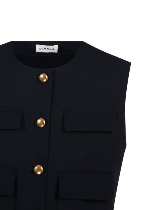 25FW 파로쉬 베스트 LILIUXY25 D410047G 013 NERO - PAROSH