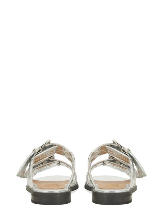  가니 페미닌 버클 투 스트랩 샌들 S2666 018 Silver - GANNI