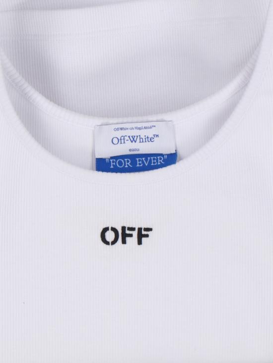 25FW 오프화이트 긴팔 티셔츠 OWAD072C99JER002 0110 White - OFF WHITE