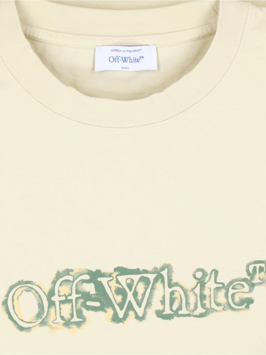 25FW 오프화이트 클라우디 어로우 스케이트 로고 티셔츠 OMAA120F25JER00G 1750 Beige - OFF WHITE