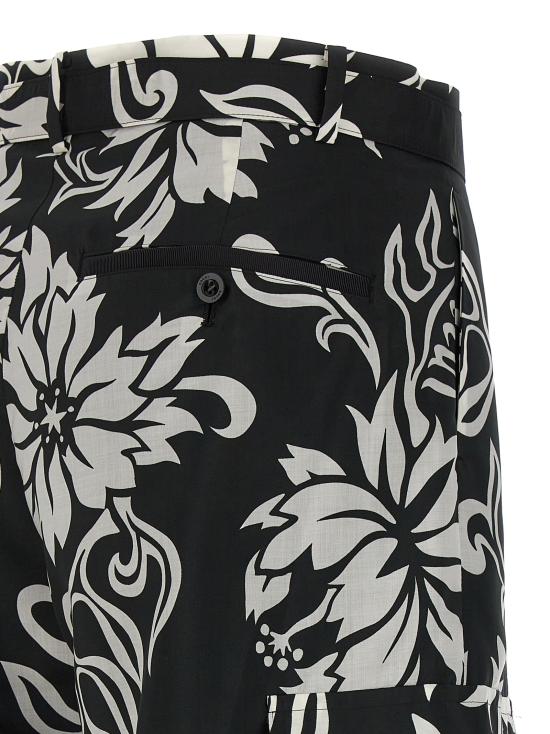  사카이 스트레이트 팬츠 2407056001 White Black - SACAI