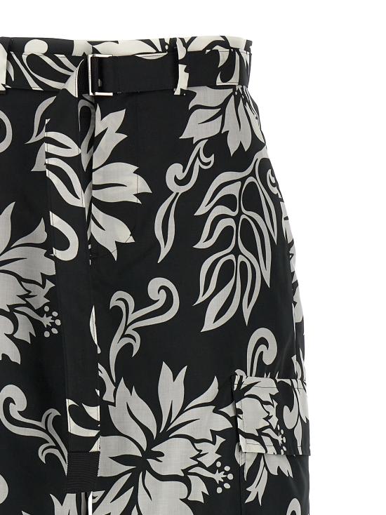  사카이 스트레이트 팬츠 2407056001 White Black - SACAI
