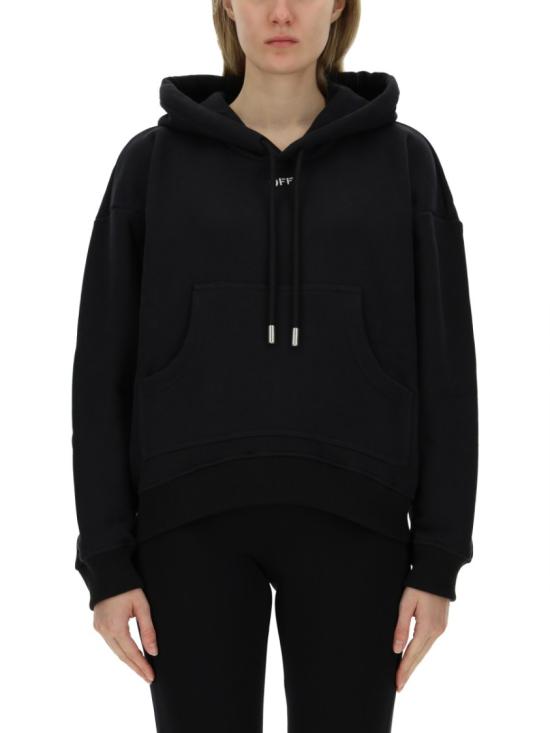  오프화이트 OFF 스탬프 후드 티셔츠 OWBB061 C99FLE0011001 Black