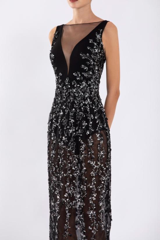  사이드 코베이시 롱 원피스 튤 드레스, 스트레이트 핏 드레스 - SAIID KOBEISY