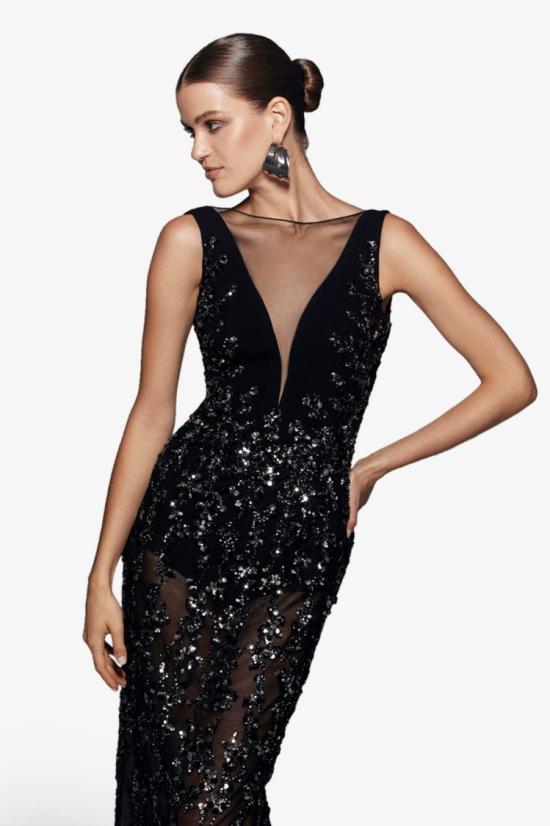  사이드 코베이시 롱 원피스 튤 드레스, 스트레이트 핏 드레스 - SAIID KOBEISY