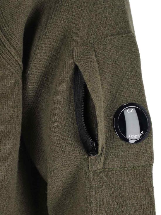 25FW 씨피 컴퍼니 램스울 크루넥 스웨터 19CMKN040A110149A 683 Green - C.P. COMPANY