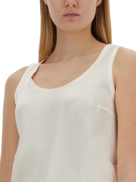 25SS 브루넬로 쿠치넬리 실크 탱크 탑 M0C59E0600 C600 IVORY - BRUNELLO CUCINELLI