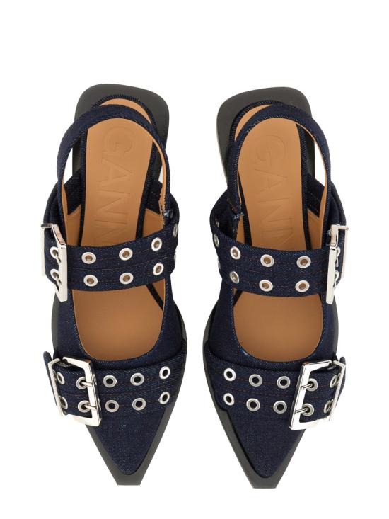 25FW 가니 플랫 슈즈 S2797 642 DENIM - GANNI