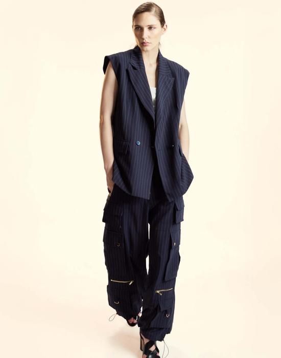  신시아 로리 베스트 신시아 로울리 핀스트라이프 조끼 네이비/아이보리 - CYNTHIA ROWLEY