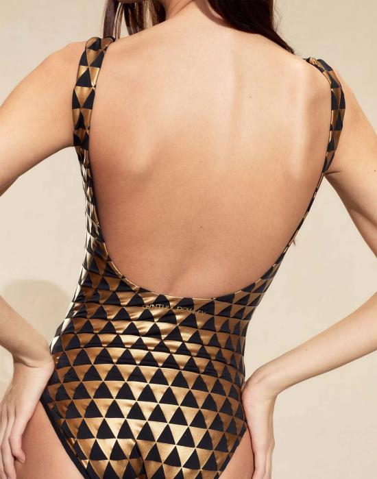  신시아 로리 원피스 수영복 신시아 로울리 선키스드 글로우 원피스 블랙/골드 - CYNTHIA ROWLEY