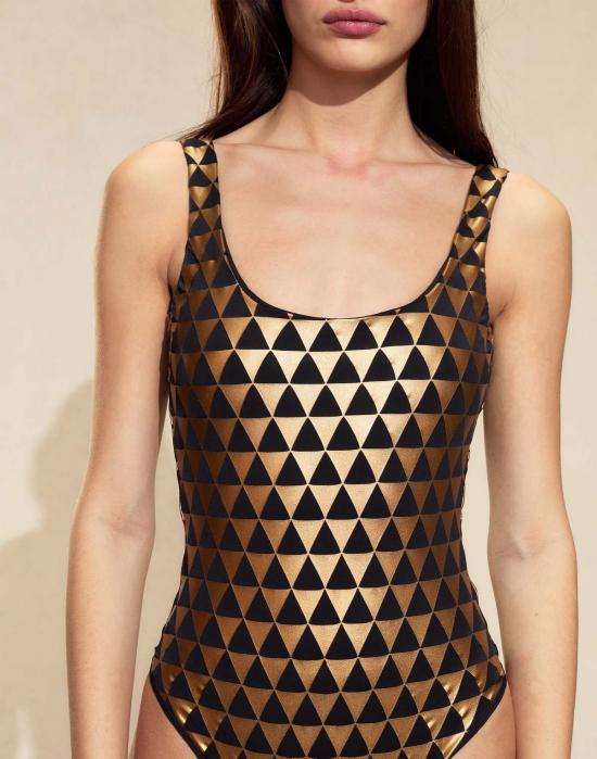  신시아 로리 원피스 수영복 신시아 로울리 선키스드 글로우 원피스 블랙/골드 - CYNTHIA ROWLEY