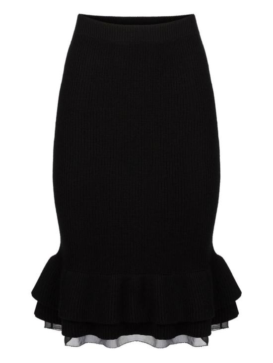 25FW 니나리찌 미디 스커트 25AMJU005ML0581U9000 Black