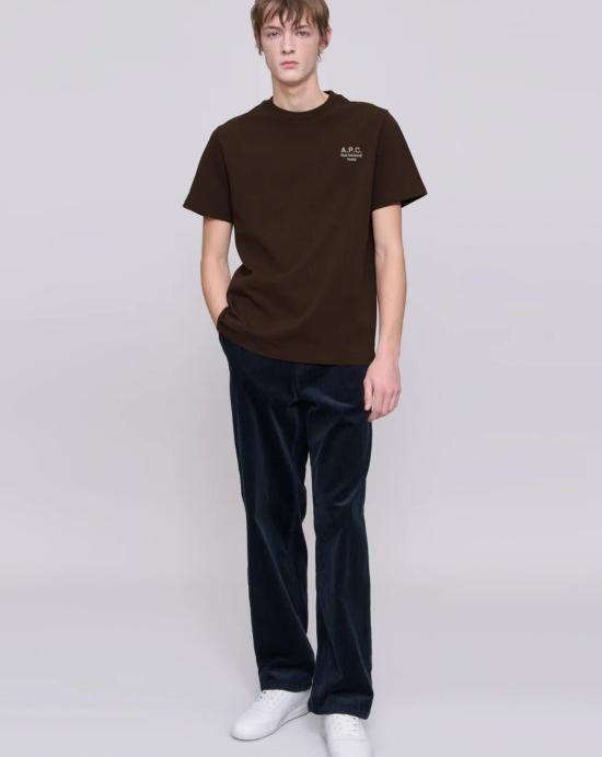 24FW 아페쎄 반팔 티셔츠 COHBUM26388 TCA Ecru brown - A.P.C.