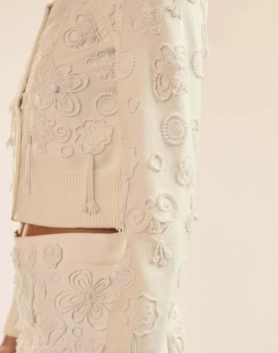  신시아 로리 스웨터 신시아 로울리 팔로마 슈렁큰 카디건 화이트 - CYNTHIA ROWLEY
