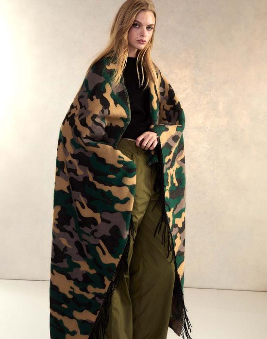  신시아 로리 머플러/스카프 신시아 로울리 울 캐시미어 블랭킷 랩 - CYNTHIA ROWLEY