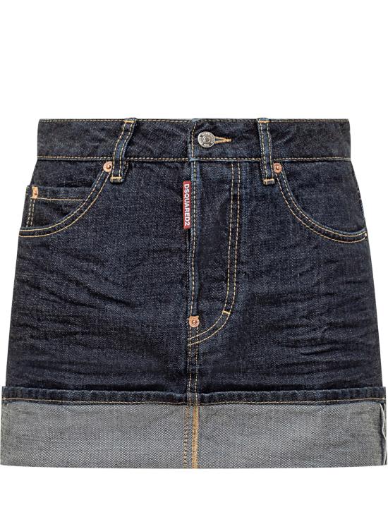 25FW 디스퀘어드2 숏 스커트 S75MA0993S30833 470 NAVY BLUE