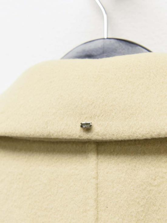  스포트막스 코트 스포트맥스 트레사 벨티드 울 롱  크림 - SPORTMAX