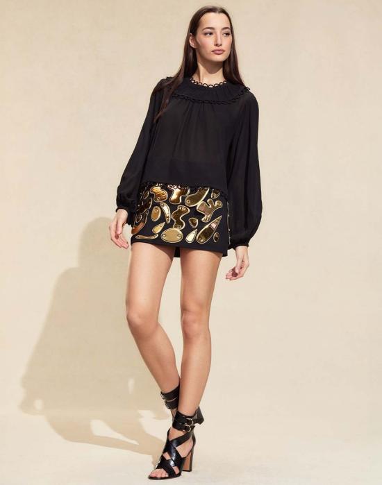  신시아 로리 숏 스커트 신시아 로울리 캘립소 미니 스커트 블랙 - CYNTHIA ROWLEY