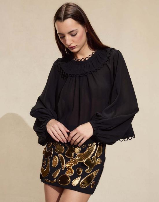  신시아 로리 숏 스커트 신시아 로울리 캘립소 미니 스커트 블랙 - CYNTHIA ROWLEY