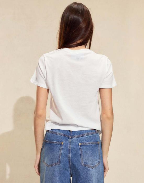  신시아 로리 반팔 티셔츠 신시아 로울리 메탈릭 보우 티셔츠 Wtblu - CYNTHIA ROWLEY