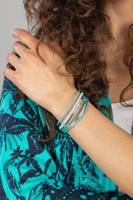  Saachi 팔찌 사치 레더 골든 애로우