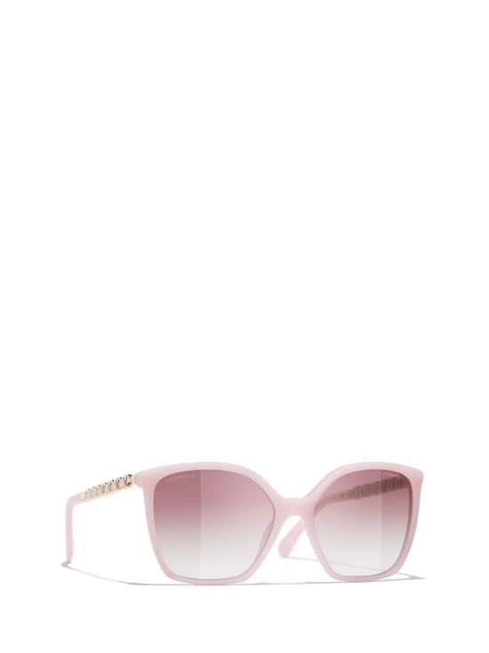 26FW 샤넬 선글라스 CH5546Q 17338H LIGHT PINK - CHANEL
